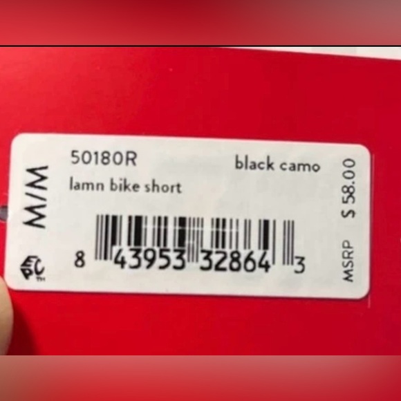 NWT Spanx Black Camo Bike Shorts With Stretch Fit Size M Sku#120 - Picture 4 of 6